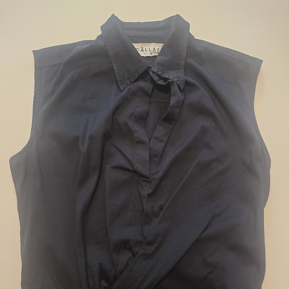 CÂLLAS Milano Sylvie Casual Dress Collared Sleeveless Side zipper Size 42 - Picture 6 of 11